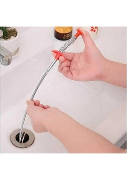 Lavabo Gider Açıcı Bükülebilir Esnek Kıskaç Tel 60 cm