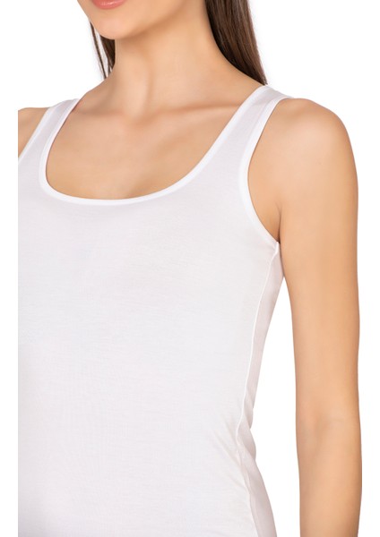 Özkan 27372 Kadın Premium Kumaş Viskon Diz Altı Uzun Esnek Rahat Kalın Askılı Kombinezon Elbise Jüpon Astar indirimleri