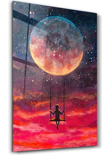 Girl Swinging Under The Moon Cam Tablo