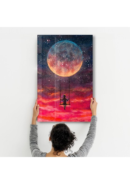 Girl Swinging Under The Moon Cam Tablo