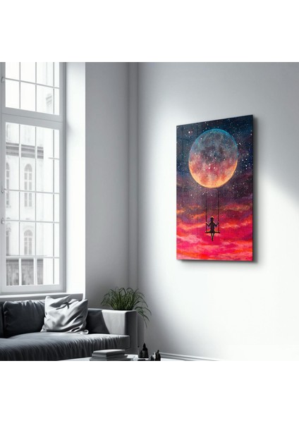 Girl Swinging Under The Moon Cam Tablo