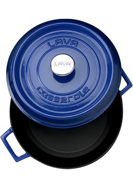 Döküm Yuvarlak Tencere Çap(Ø) 28 Cm Trendy - Mavi modelleri