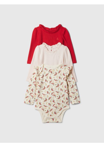Bebek Çok Renkli First Favorites 3'lü Bodysuit Seti