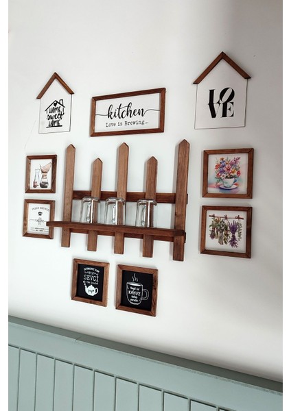 Kitchen, Mutfak Köşesi, Raflı 10 Parça Set