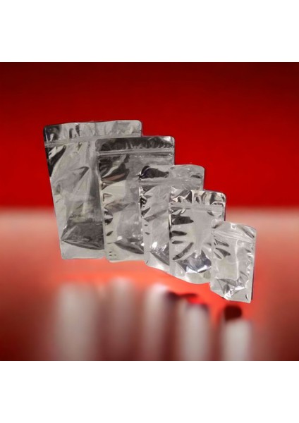 Şeffaf Metalize Kilitli Doypack 110X185X7 mm 25 Li Paket