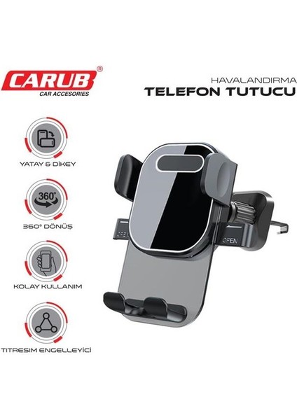 Carub Telefon Tutucu Havalandırma Kancalı Şeffaf fiyatları