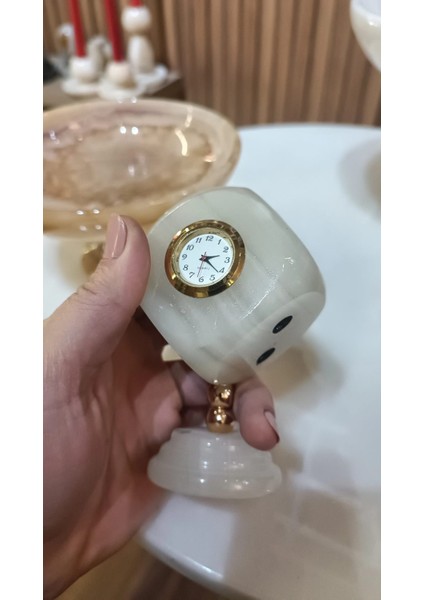 Mermer Obje Biblo Gemi Saat