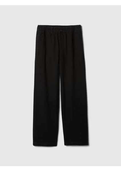 Erkek Çocuk Siyah Houndstooth Desenli Pantolon