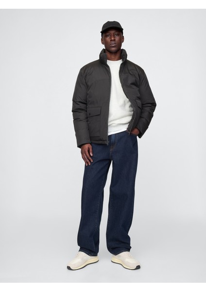 Erkek Siyah Modern Puffer Şişme Mont fırsatları