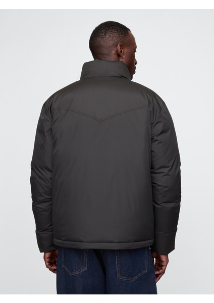 Erkek Siyah Modern Puffer Şişme Mont indirimleri
