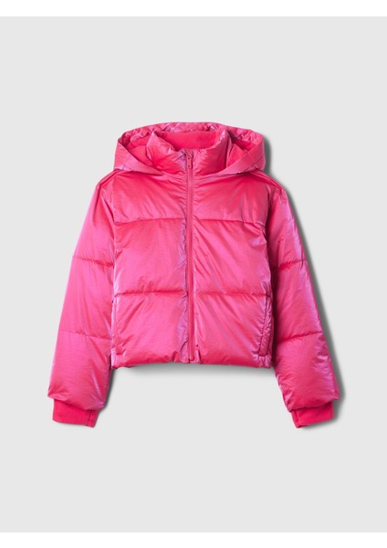 Kız Çocuk Pembe Coldcontrol Max Shine Puffer Şişme Mont