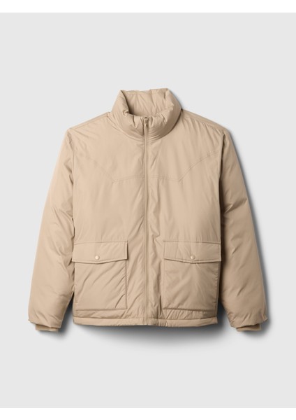 Erkek Bej Modern Puffer Şişme Mont fiyatları