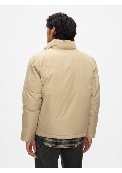 Erkek Bej Modern Puffer Şişme Mont indirimleri