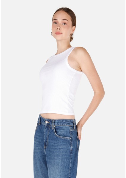 Slim Fit Kadın Beyaz Atlet Cl1064021