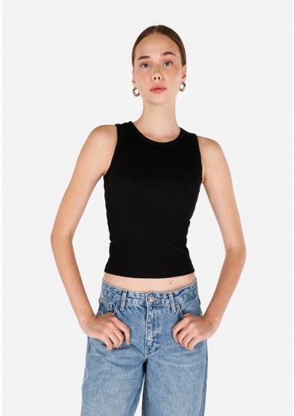 Slim Fit Kadın Siyah Atlet Cl1064021