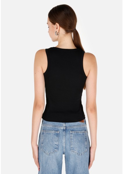 Slim Fit Kadın Siyah Atlet Cl1064021