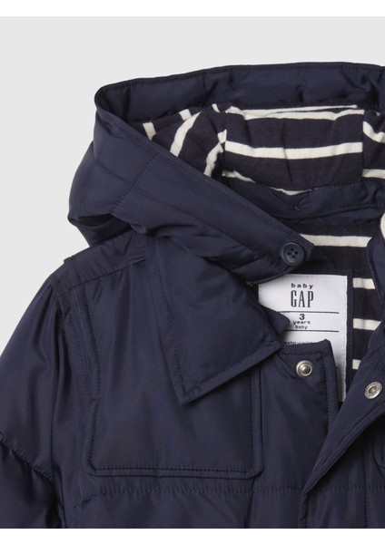 Erkek Bebek Lacivert Puffer Şişme Toggle Mont fiyatları