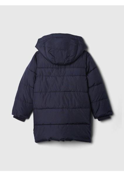 Erkek Bebek Lacivert Puffer Şişme Toggle Mont modelleri