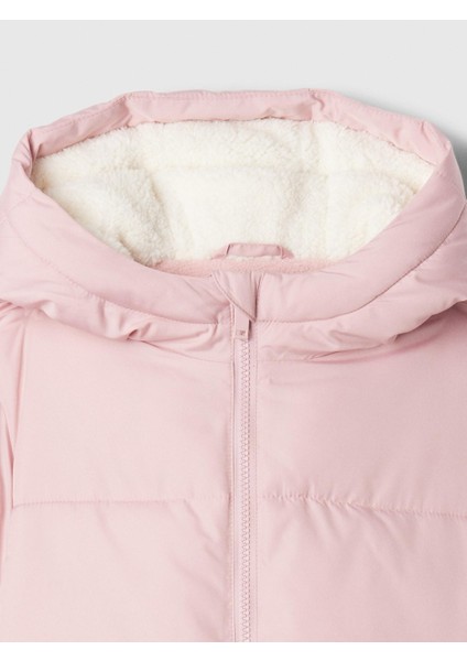 Kız Çocuk Pembe Coldcontrol Max Uzun Puffer Şişme Mont
