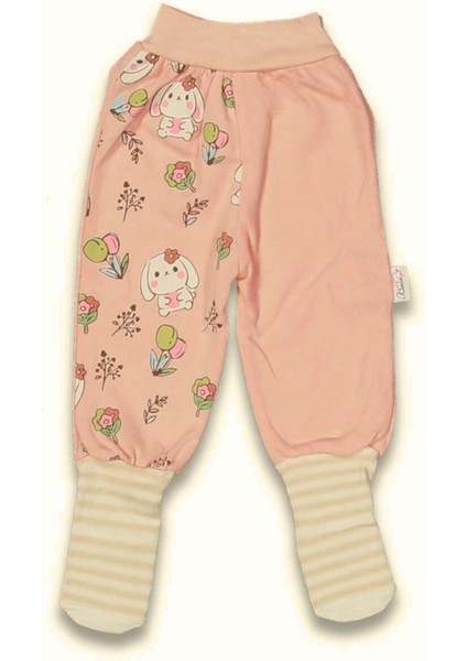 TAVŞAN BASKILI PATİKLİ KIZ TEK ALT