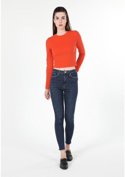 760 Dıana Skinny Fit Yüksel Bel Düz Paça Kadın Siyah Jean Pantolon Cl1060876