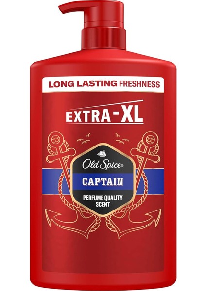 Captain Erkekler Için Duş Jeli ve Şampuan Ekstra-Xl 1000 ml