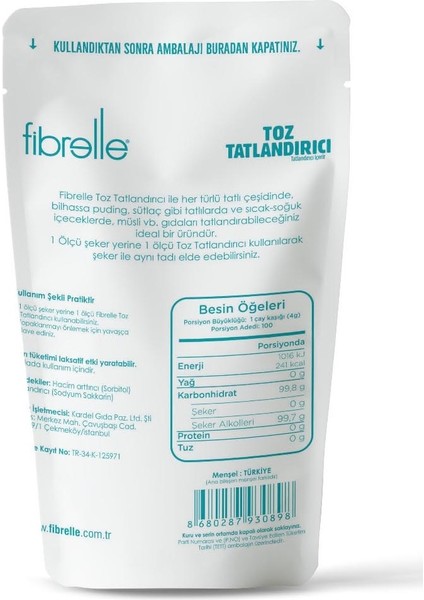 Toz Tatlandırıcı 400 gr fiyatları