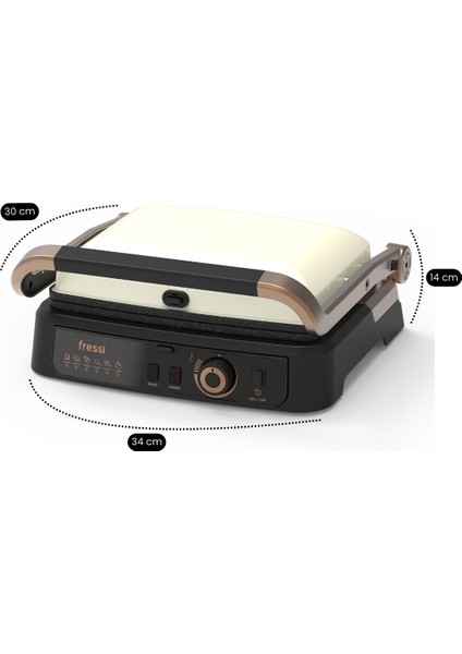 FR-TM01 Vintage Retro Izgara ve Tost Makinesi 6 Dilim Kapasiteli 2000W