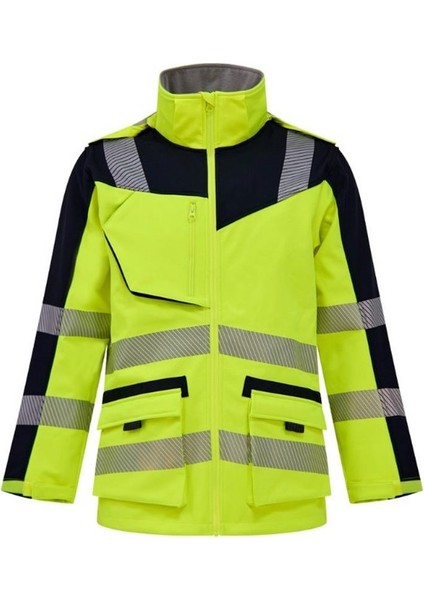 Softshell Kırçıllı Reflektörlü Parka Iş Montu Sarı