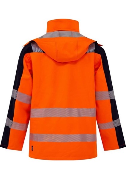 Softshell Kırçıllı Reflektörlü Parka Iş Montu Turuncu