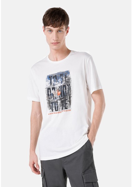 Beyaz Erkek Tshirt K.kol