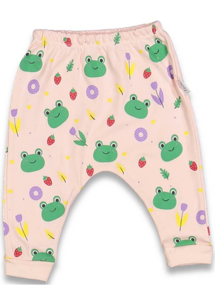 KURBAĞA BASKILI RİBANALI KIZ TEK ALT