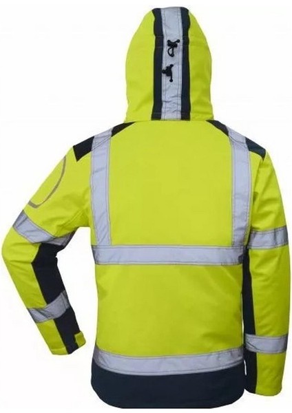 Softshell Reflektörlü Iş Montu Su Geçirmez Ceket Sarı fiyatları