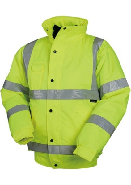 Reflektörlü 300D Oxford Bomber Mont Sarı
