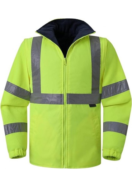 Reflektörlü Oxford Çift Renk 300D Oxford 5+1 Parka Sarı