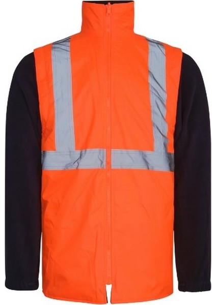 Reflektörlü 5+1 Farklı Kullanımlı Oxford 300D Parka Turuncu
