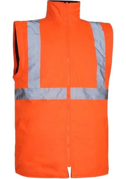 Reflektörlü 5+1 Farklı Kullanımlı Oxford 300D Parka Turuncu