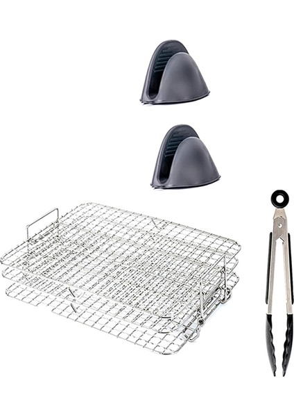 Ninja Foodi Grill Xl Hava Fritöz Için Hava Fritöz Rafı, Çok Katmanlı Kurutucu Raf Tost Rafı Hava Fritöz Aksesuarları (Yurt Dışından)