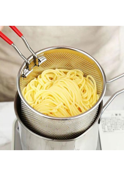 Paslanmaz Çelik Derin Kızartma Pot Tempura Patates Kızartması Fritöz Süzgeç ile Tavuk Kızarmış Tavalar Mutfak Pişirme Aracı (Yurt Dışından) indirimleri