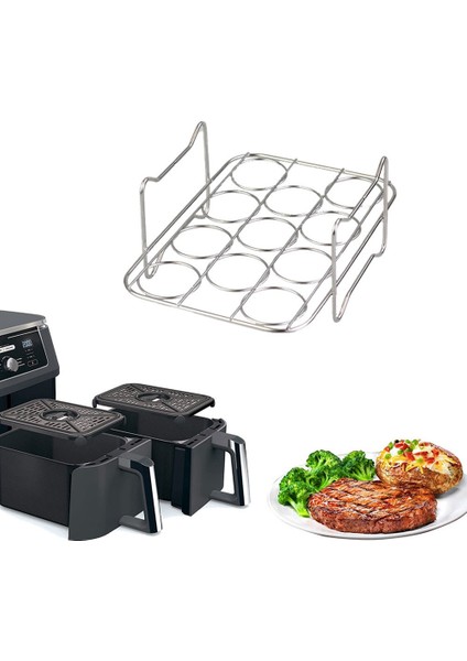 Yumurta Vapur Rafı Paslanmaz Çelik Hava Fritöz Rafı Nınja Foodi DZ201/401 Hava Fritöz Aksesuarları (Yurt Dışından)
