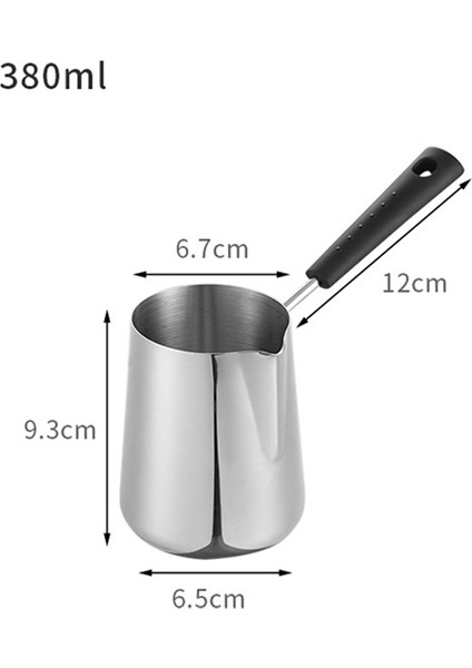 2 Adet 350 ml Süt Tereyağı Isıtıcı Pot, Türk Cezve, Paslanmaz Çelik Soba Üstü Eritme Potası ile Çay Için Emzik, Isıtma (Yurt Dışından) fırsatları