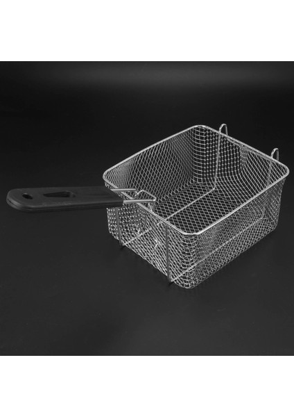 2x Paslanmaz Çelik Derin Kızartma Sepeti Dikdörtgen Tel Örgü Süzgeç Uzun Saplı Kızartma Pişirme Aracı Gıda Sofra (Yurt Dışından) indirimleri