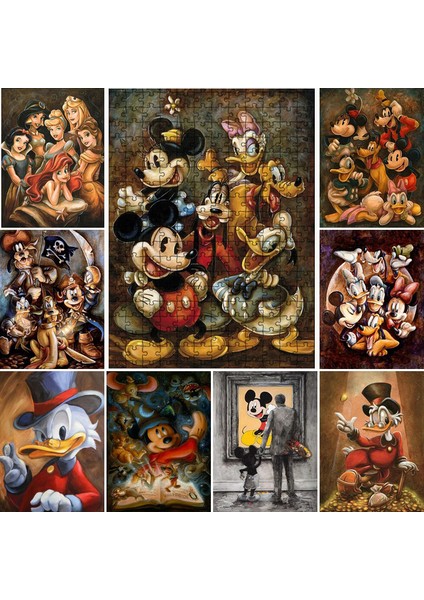 Disney Anime Yapboz Bulmacalar Mickey Mouse Donald Duck Prenses 300/500/1000 Parça Ahşap Bulmaca Yetişkin Çocuklar Için El Yapımı Oyuncaklar (Yurt Dışından) fiyatları