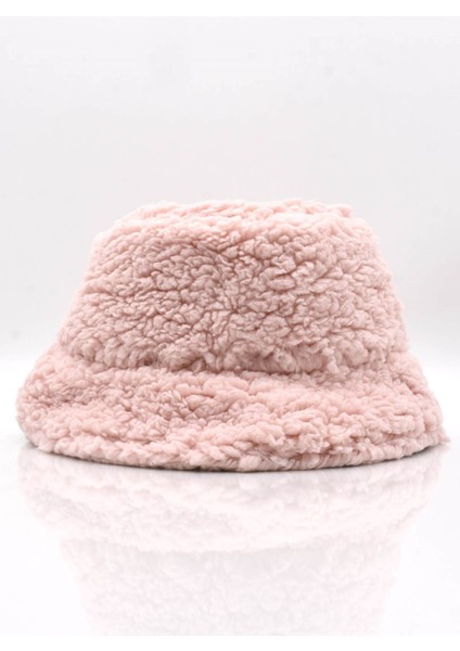 Kadın Kışlık Suni Kürk Peluş Pembe Şapka