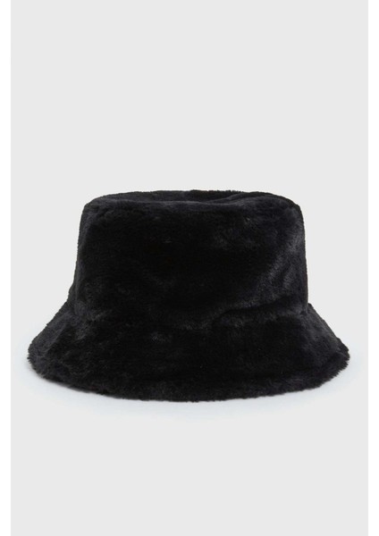Siyah Yumuşak Dokulu Peluş Bucket Şapka fiyatları