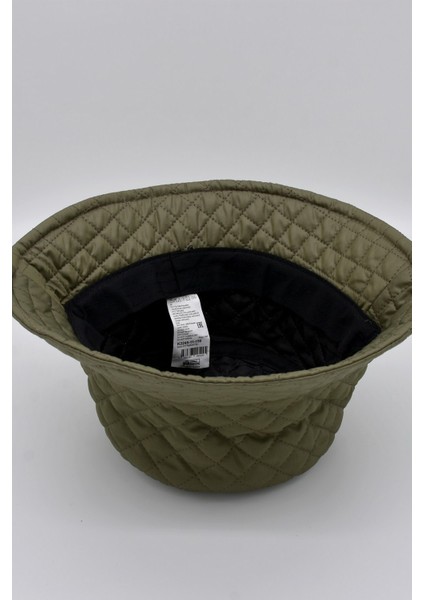 Kadın Kapitoneli Kışlık Haki Bucket Şapka