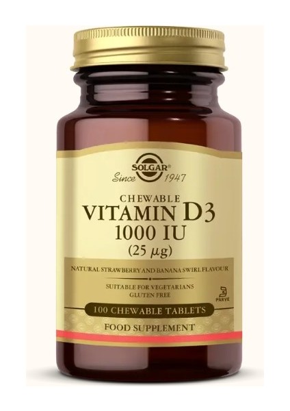 Vitamin D3 Cheaweble 1000 Iu 100 Tablet
