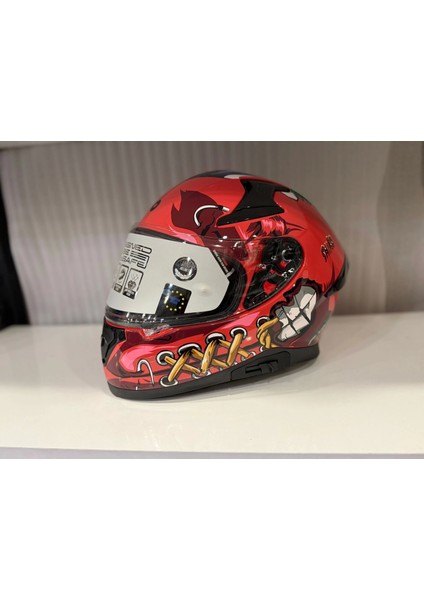 Kask Shıro Katana Sv Psyco Turuncu/bordo