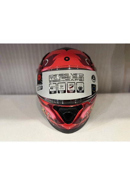 Kask Shıro Katana Sv Psyco Turuncu/bordo