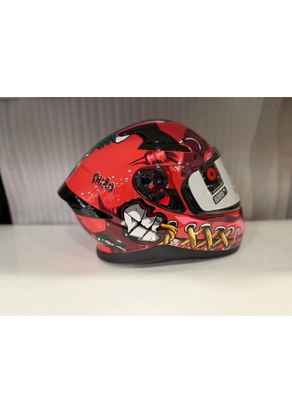Kask Shıro Katana Sv Psyco Turuncu/bordo